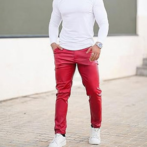 Pantalones de cuero para hombre hechos a medida con logotipo personalizado, diseño único, pantalones de cuero lavados para hombre de Alexandria Industries, precio al por mayor - Product Image 5