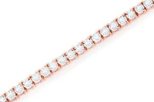 Women's Rose Gold Tennis Bracelet Round Brilliant Cut Diamond Channel Setting Classic Style Jewelry - Product Image 2