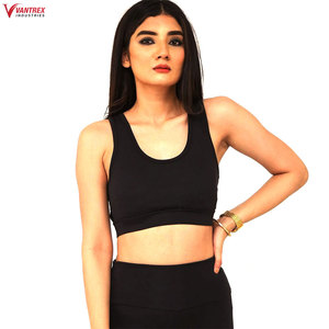New Gym Sports <b>Bra</b> Women High Support Fitness Yoga Running Breathable Quick Dry <b>Stretch</b> Comfort Simple Front Logo Activewear Top - Product Image 2