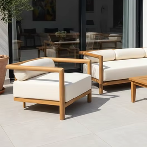 Ensemble de canapés d'extérieur Caira fabriqué en teck indonésien de qualité supérieure pour le marché d'exportation mondial à des prix compétitifs - Product Image 3