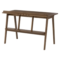 Bureau d'étude moderne en bois massif durable avec dossier surélevé et tiroir simple asymétrique pour bureau à domicile et salle d'étude, facile à nettoyer