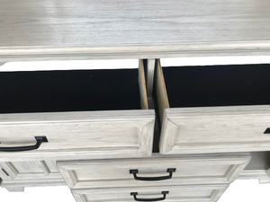 Excellente solution de stockage! Commode de maquillage moderne en bois blanc avec 5 tiroirs 2 portes pour chambre à coucher hôtel villa entrepôt - Product Image 2