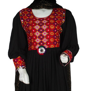 Abito tradizionale afghano da donna, a maniche lunghe, ricamato a mano, abito lungo culturale, elegante e modesto, per donna. - Product Image 4