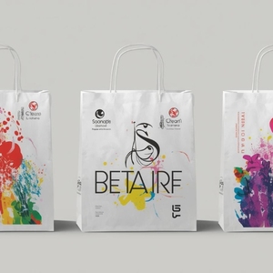 Bolsa de Papel Textil Resistente con Asa de Tela, Empaque Sostenible de Marca, Gran Capacidad, Bolsa de Regalo Moderna para Ropa - Product Image 6