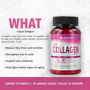 קולגן אורגני פרמיה תוספת <span class=keywords><strong>250</strong></span> טבליות שיער עור ציפורניים מפרקי תמיכה פרטי תווית oem אום - Product Image 4