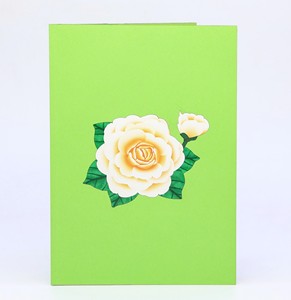 การ์ดป๊อปอัพ 3 มิติ ลายดอกไม้สีขาวหลากสี การ์ดอวยพรทำมือ ของขวัญ การ์ดป๊อปอัพ 3 มิติ ลายดอกไม้ งานฝีมือกระดาษป๊อปอัพ - Product Image 4