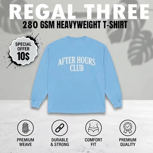 Men's Long Sleeve Tee Casual 100% Cotton <b>Baggy</b> Crew Neck 280 GSM Printed t shirts Casual Polyester Oversize Streetwear <b>tshirts</b> - Product Image 1