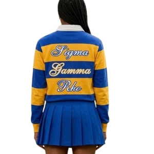 Camiseta de Rugby para Mujer, Manga Larga, Cuello Redondo, Estilo Casual Deportivo, Logotipo Bordado, Tejido Transpirable - Product Image 2