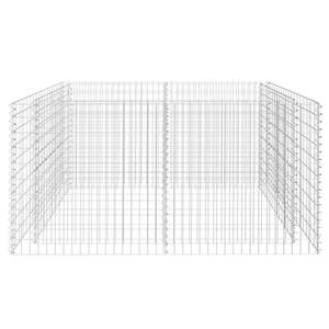 Bac à fleurs et jardinière surélevée en acier galvanisé argenté 70,9 x 35,4 x 39,4 pouces - Product Image 4