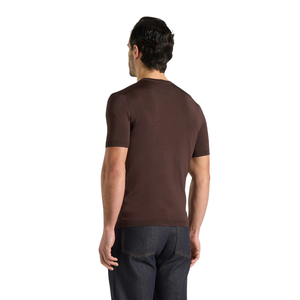 Mens O Neck Short Sleeve <b>T</b> <b>Shirt</b> Textured Knit Slim Fit Chest Patch Pocket Casual Wholesale Custom OEMs Cotton Jersey Tee <b>Shirts</b> - Product Image 2