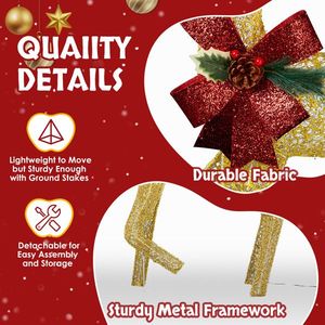 3-Piece Weather-Proof Lighted Christmas Reindeer Family Set 2D Outdoor Decorations 3 Christmas Ornaments Elegant Ornament Hom - Product Image 5