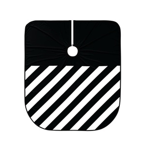 Capes de Coiffeur Professionnelles Imperméables Noires à Demi-Rayures en Polyester Respirant - Product Image 1