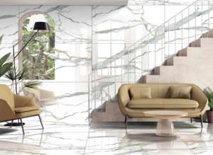 Carreaux de porcelaine brillants de qualité export, formats 800x1600, 1200x1800, 750x1500 mm, grandes dalles pour intérieur de luxe et usage commercial - Product Image 2