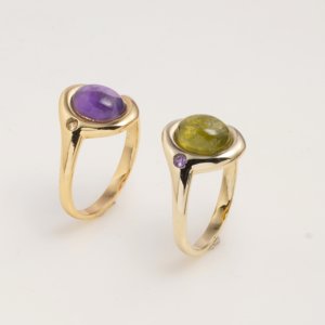 Natural <b>Peridot</b> Oval <b>Ring</b> Gold Tone Vintage Style <b>Ring</b> Hand Engraved Band Elegant Minimal Designer <b>Ring</b> for Women Gift - Product Image 4
