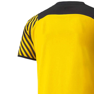 Men's Yellow Striped Sublimated Soccer Jersey Short Sleeve V-Neck Breathable Regular Fit All Seasons Team Apparel - Product Image 5