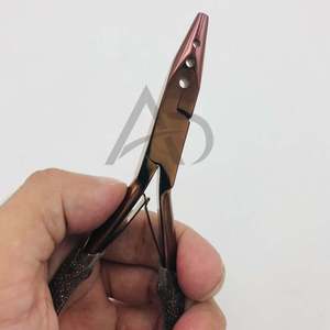 Outils professionnels pour extensions de cheveux ADELMAS de 7 pouces, trois trous, micro-perles, acier inoxydable de haute qualité, personnalisés - Product Image 5