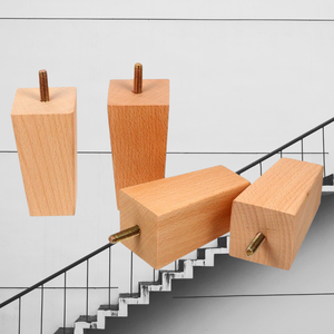 Premium Square Solid Wood Furniture Legs Heavy Duty Modern <b>Sofa</b> <b>Support</b> Legs for Apartment Hotel and Workshop Projects - Product Image 3