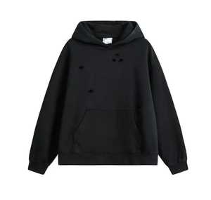 เสื้อฮู้ดดี้ฟลีซแบบยูนิเซ็กซ์พรีเมียมสไตล์ดิสเทรส |   เสื้อพูลโอเวอร์กันน้ำสำหรับฤดูหนาว ผ้าโพลีเอสเตอร์/คอตตอน คุณภาพสูง สไตล์สตรีทแวร์ - Product Image 4