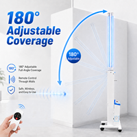 Stérilisateur UV à lumière ultraviolette 60W, lampe germicide mobile sans ozone, base métallique, pour usage domestique et professionnel