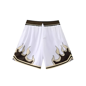 Pantalones Cortos de Verano para Hombre, Estilo Urbano, Cintura Media, Estampado por Transferencia Térmica, Poliéster, Playa, Corte Recto - Product Image 2
