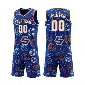 Ensemble de maillots de basket-ball personnalisés professionnels, respirants, uniformes d'équipe pour adultes, uniforme de basket-ball animé, maillot de basket-ball personnalisé - Product Image 1