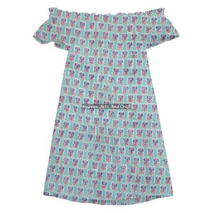 Robe de plage asymétrique à épaules dénudées, taille standard, imprimée à la main, vente en gros personnalisée par le fabricant, best-seller - Product Image 2