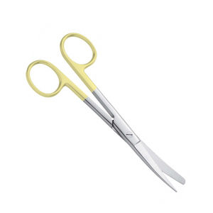 กรรไกรผ่าตัดแบบออร์โธปิดิกส์เคลือบทองครึ่งหนึ่ง แบบตรงและแบบโค้ง ยี่ห้อ Mayo ขนาด 5.5 นิ้ว TC OEM - Product Image 4