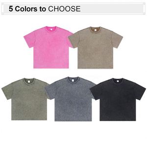 Wholesale Custom 275gsm Blank Vintage high quality <b>t</b>-Shirts Distressed Oversized <b>T</b>-shirt for Men's 2026 - Product Image 5