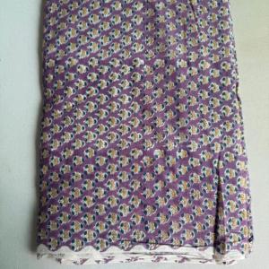 Tela de Algodón Morado para Confección de Ropa, Estampado a Mano, para Ropa de Mujer y Niña, Marcas de Prendas - Product Image 3