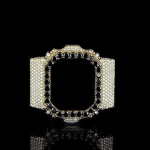 Luxury <b>Iced</b> <b>Out</b> <b>Watch</b> Case Gold Plated Black Stone Diamond <b>Watch</b> Bezel Hip Hop Jewelry Custom <b>Watch</b> Cover - Product Image 1