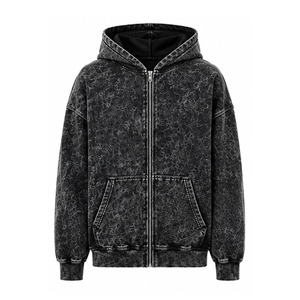 Vente en gros de sweats à capuche vintage délavés à l'acide, unisexes, pour hommes et femmes, en molleton épais, streetwear, avec broderie personnalisée, fabricant de sweats à capuche - Product Image 1