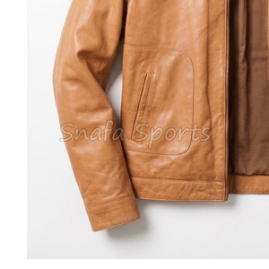 Veste de moto en cuir classique au design personnalisé, patch logo OEM, veste de course en cuir à vendre en gros - Product Image 4