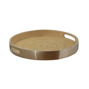 Elegant Bamboo Serving Tray with Handles Lacquered Finish Multi-Function Easy Clean Household Use Storage Tray Made in Vietnam - Product Image 1