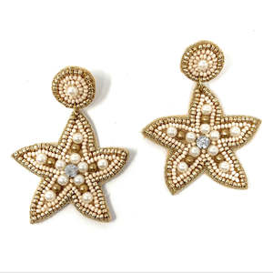 Luxury Handmade Glass Beaded Statement <b>Earrings</b> Floral Starfish Seed Bead Drop <b>Earrings</b> for Women OEM ODM - Product Image 1