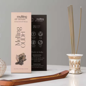 ธูปไม้กฤษณาอัลตร้าพรีเมียม MELTING OUDH กลิ่นหอมเข้มข้น ติดทนนาน เหมาะสำหรับพิธีกรรม สมาธิ และตกแต่งบ้านอย่างหรูหรา - Product Image 2