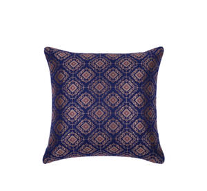 Funda de cojín boho con estampado de bloques, hecha a mano, de algodón, para cama, estilo bohemio, decoración vintage para el hogar. - Product Image 3