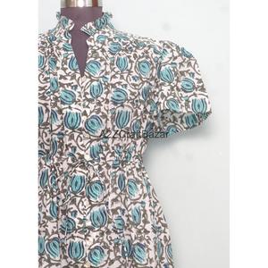 เดรสสั้นลายดอกไม้สไตล์วินเทจทันสมัยผ้าฝ้าย 100% สำหรับผู้หญิงใส่ไปเที่ยวทะเลช่วงฤดูร้อนรุ่นใหม่ล่าสุด - Product Image 3