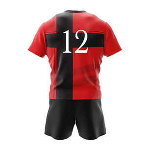 Nuevo Uniforme de Rugby Personalizado 100% Poliéster para Hombre, Manga Corta, Transpirable, Cintura Elástica, Alta Calidad, Gran Venta, Precio Bajo - Product Image 3