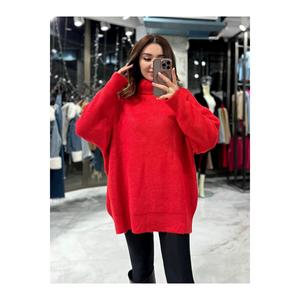 Maglione casual Amera dolcevita-rosso
