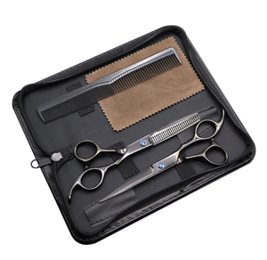 Kit Profesional para Cortar el Cabello en Casa, Tijeras de Peluquería, Kit de Tijeras de Entresacar con Peine y Estuche para Hombres - Product Image 1