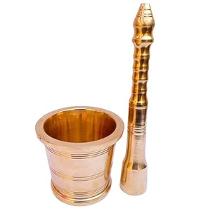 Mortero y pilón de latón de alta calidad con acabado pulido para moler café y especias manualmente, utensilios de cocina, metal, Imam Dasta - Product Image 4