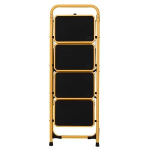 Échelle légère en fer à 4 marches, jaune, capacité de charge de 330 lb, marchepied pratique - Product Image 3