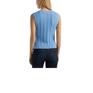 Suéter sin mangas romántico personalizado con precio al por mayor, chaleco de ganchillo para mujer, chaleco tejido de proveedor de Bangladesh - Product Image 2