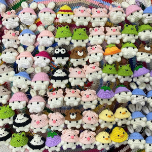 Custom Design Handmade Crochet <b>Keychain</b> Mini Charm Collection with Cute Characters Animals Flowers and Daily Objects for Retail - Product Image 4