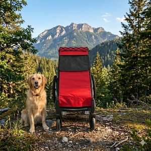 Remorque de vélo en alliage d'aluminium KS-200 pratique pour chien de grande taille, poussette, remorque de vélo, jogger, pliage facile, suspension indépendante - Product Image 1