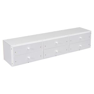 <b>White</b> Full Bed with Up-Holstered <b>Bookcase</b> Headboard Underbed Storage Drawers Bed End Storage Case - Product Image 2