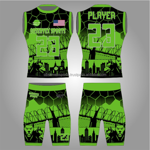 Uniformes 7V7 de Diseño Transpirable y Compresivo para Entrenamiento en Equipo, Uniforme de Fútbol Americano con Bandera para Uso en Juegos 7on7 - Product Image 1