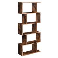 Étagère à livres étroite et haute à 6 niveaux, moderne, en bois, pour le rangement vertical, gain de place, pour le salon, le bureau à domicile
