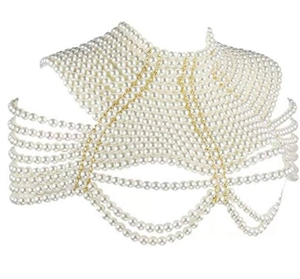 Collar de Perlas con Cuentas para Hombro, Gargantilla, Collares de Fiesta y Boda, Proveedor Mayorista - Product Image 3