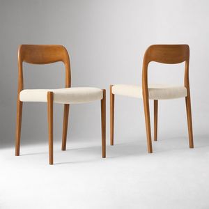 Silla de Comedor de Madera de Teca Sólida de Estilo Escandinavo, Acabado Natural, Silla de Madera Minimalista para el Hogar, Muebles de Cafetería - Product Image 1